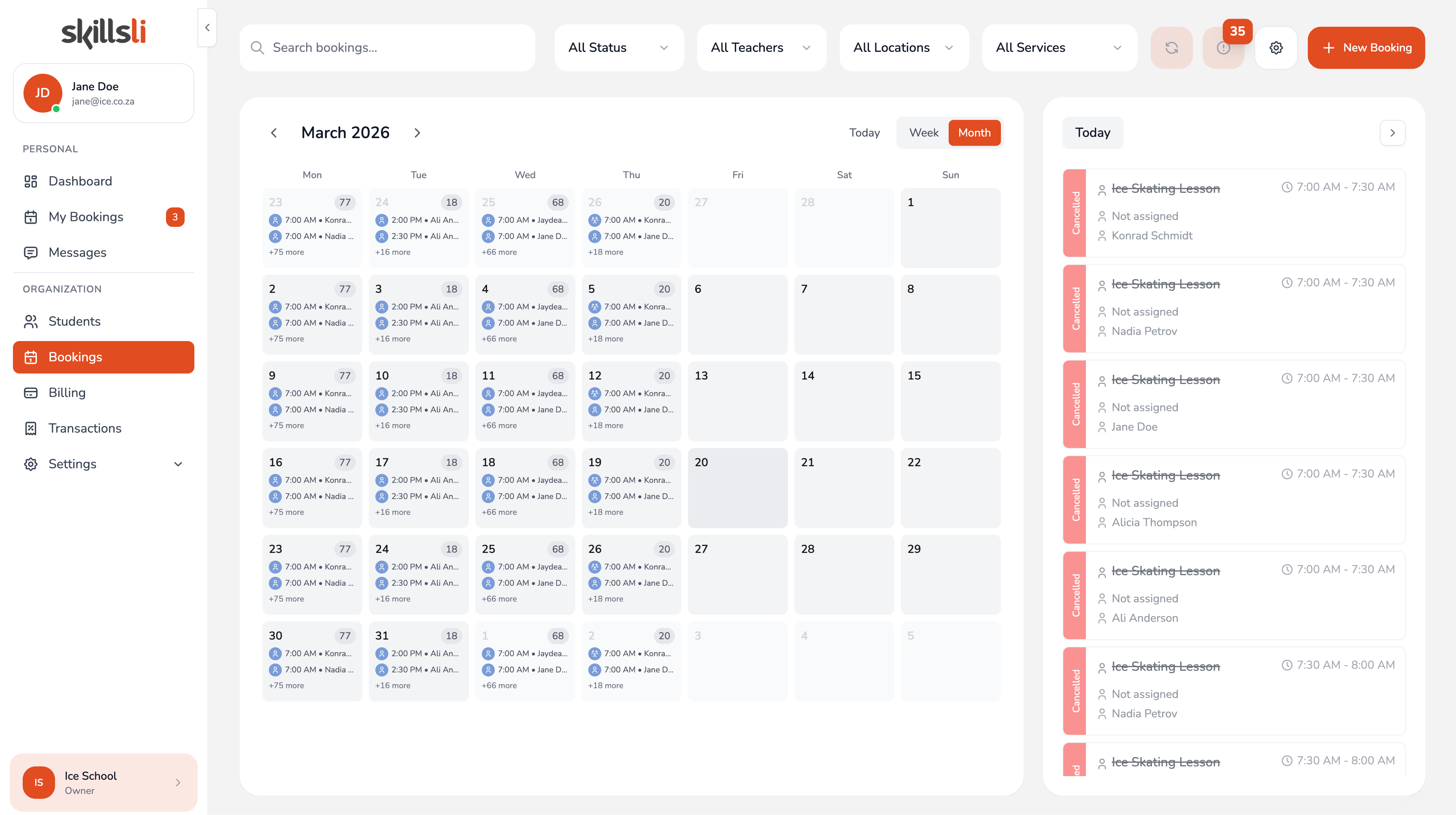 SkillsLi Dashboard Preview